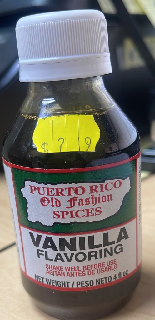 PUERTO RICO VAINILLA FLAVOR 4oz