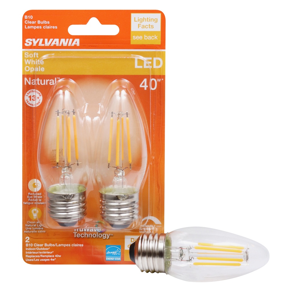 SYLVANIA 2PK CLEAR BULBS 40W