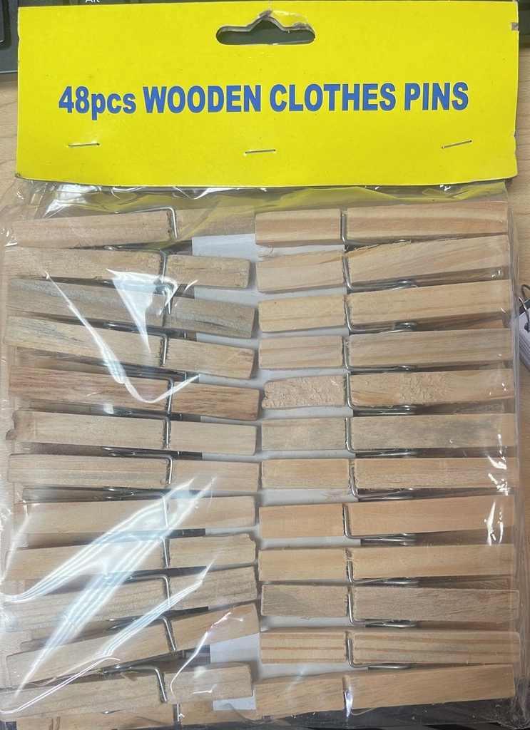 PINCHES DE ROPA MADERA 48pcs