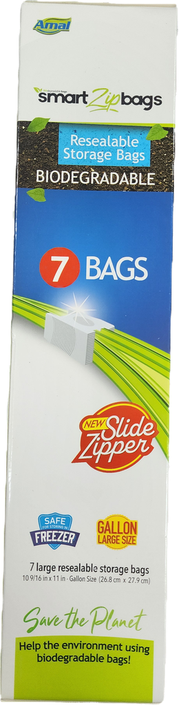 SMART ZIP BAGS GALLON  7ct