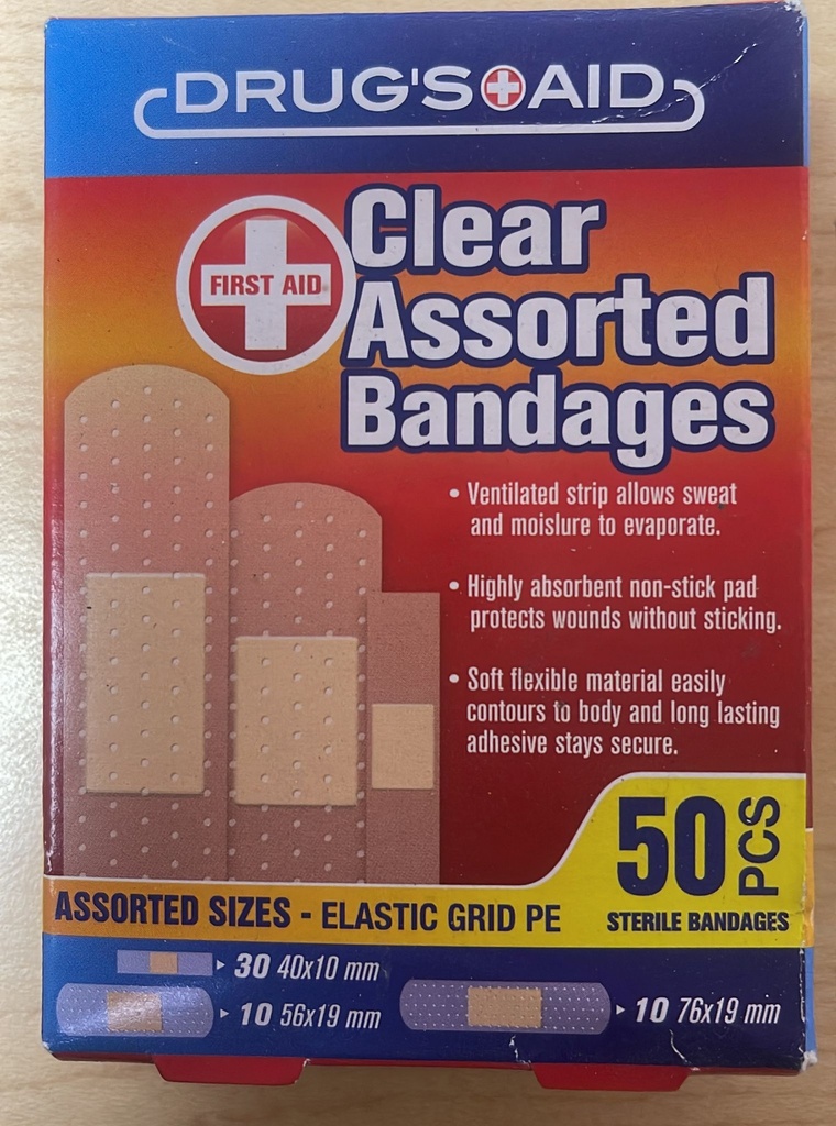 CURITAS CLEAR ASSORTED 3 SIZE DE 50