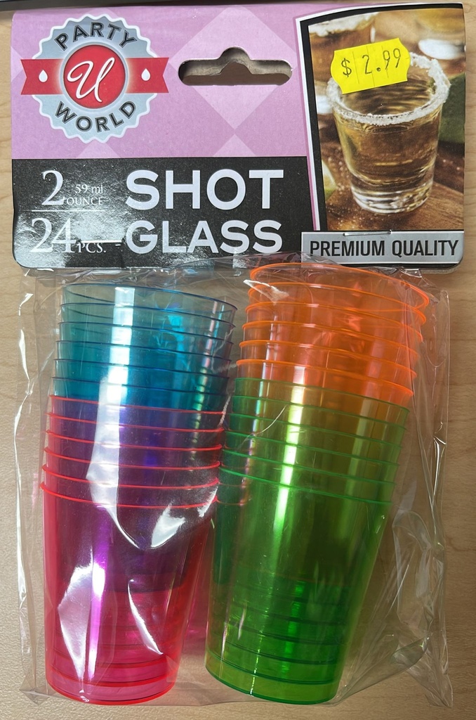 SHOT GLASS PARTY WORLD 24pcs