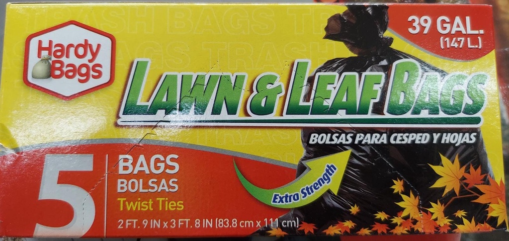 HARDY BAGS 39 GAL 5BAGS
