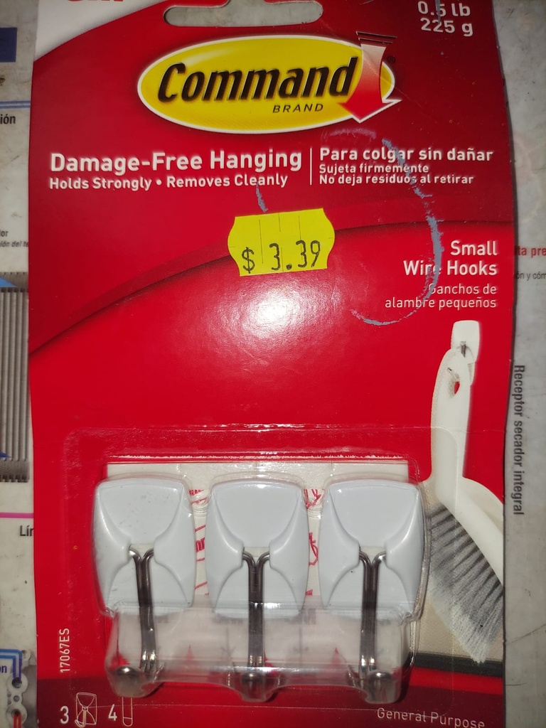 COMMAND 3M SMALL WIRE HOOKS