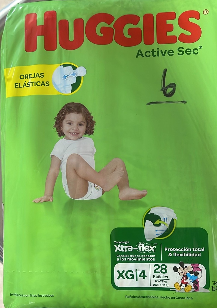 HUGGIES ACTIVE SEC XG/4 P-28