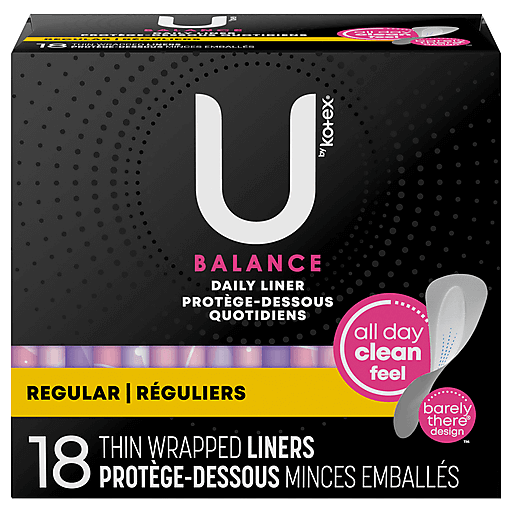 KOTEX REGULAR THIN LINERS 18pk