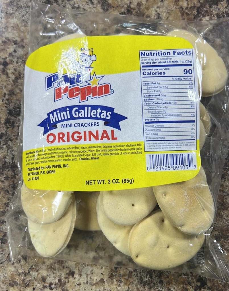 PAN PEPIN MINI GALLETAS ORIGINAL 9103  3oz