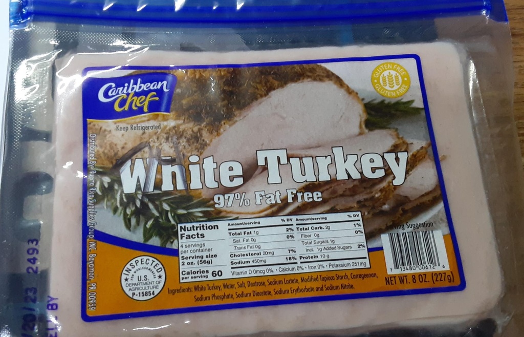 CARIBBEAN CHEF WHITE TURKEY 8oz