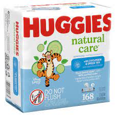 HUGGIES NATURAL CARE PQT/168
