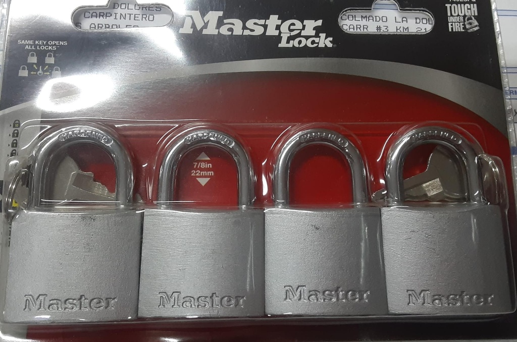 CANDADO MASTER LOCK 40mm PK4