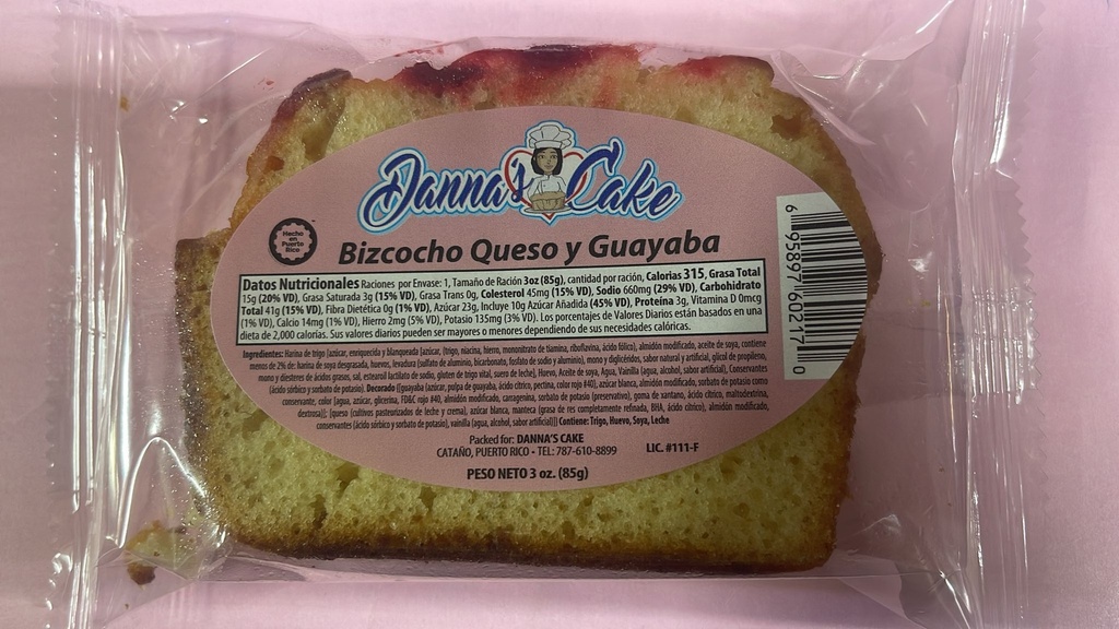 DANNAS  QUESO Y GUAYABA CAKE 3oz  