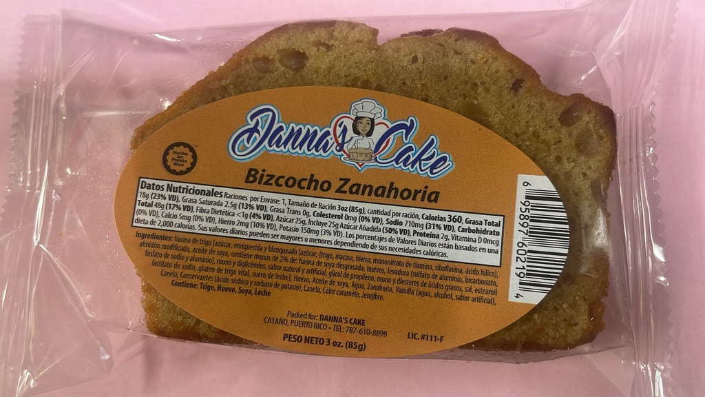 DANNAS ZANAHORIA CAKE 3oz