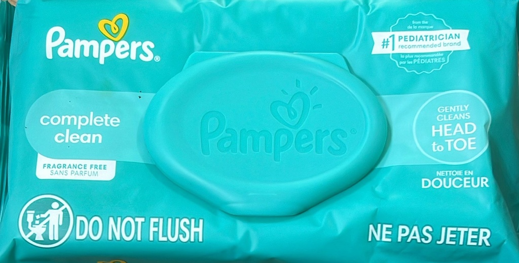 PAMPERS BABY WIPES  F/F 72ct