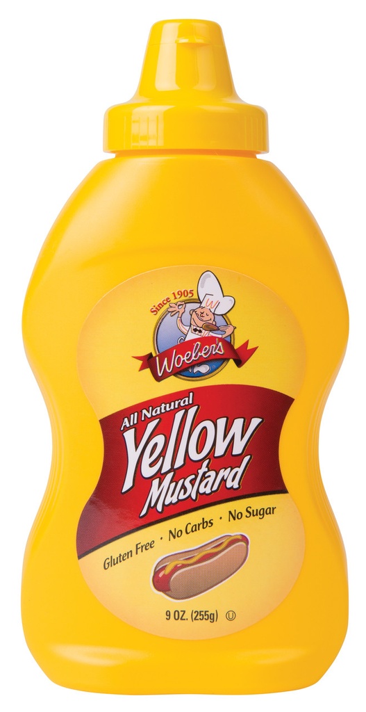 WOEBERS YELLOW MUSTARD 9oz   