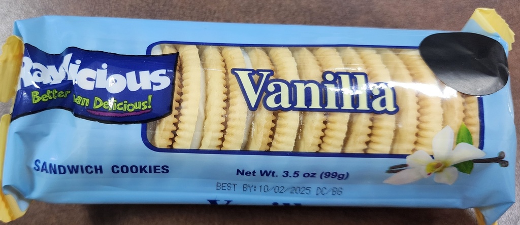 GALLETAS RAYLICIOUS VANILLA  3.5oz