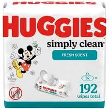 HUGGIES NATURAL SIMPLY CLEAN PQT/168