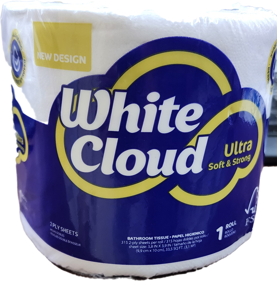 PAPEL BAÑO WHITE CLOUD 1 ROLL