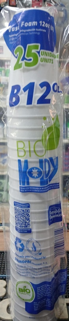 MOLDY VASOS DE FOAM 12oz 25qt  