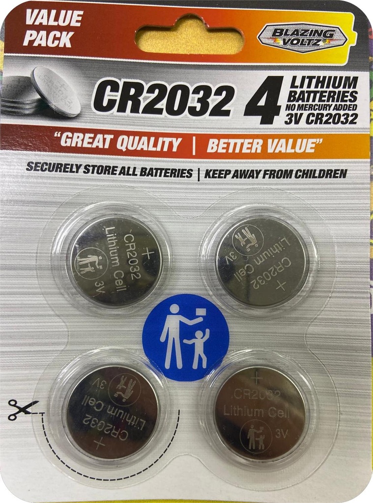 BATERIA BLAZING CR2032 PK-4
