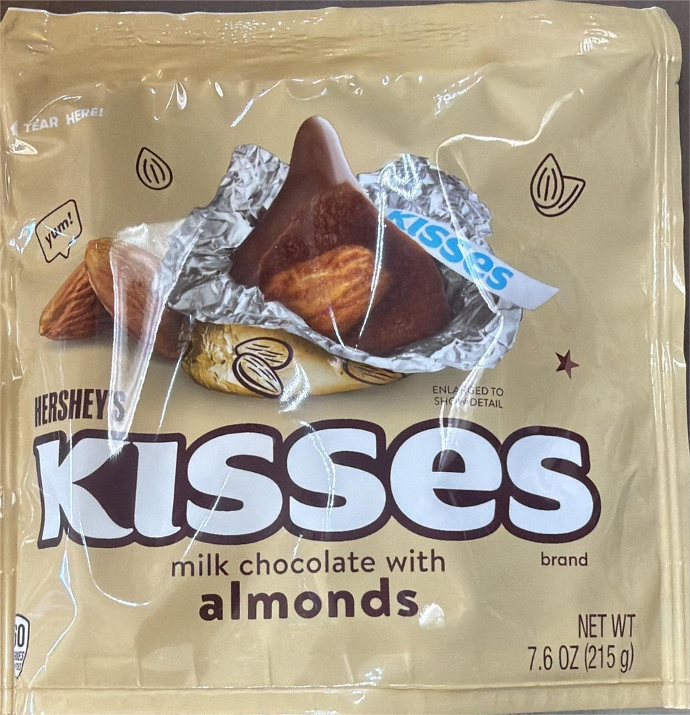 KISSES WITH ALMONDS  7.6 oz  