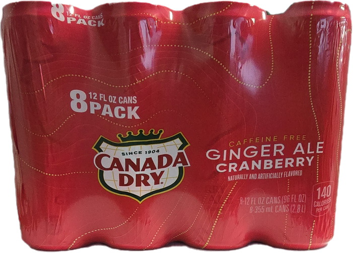 CANADA DRY CRANBERRY 12oz 8pk