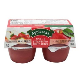 [10838] APPLESNAX/STRAWBERRIES 4-4oz  