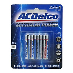 [12166] BATERIAS ACDELCO ALKALINA AAA PQT 4