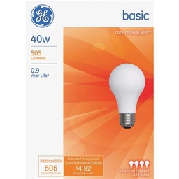 [10746] BOMBILLAS GE 40W PAQ 4        