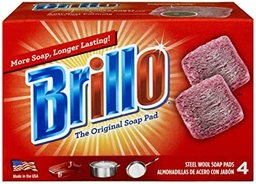 [3452] BRILLO STEEL WOOL SOAP PAD PQ4