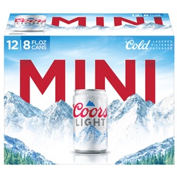 [12402] COORS LIGHT 8oz PQT 12        