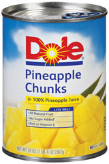 [3584] DOLE PINEAPPLE CHUNKS 20oz    