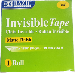 [13637] TAPE BAZIC INVISIBLE MATTE 36 YD  
