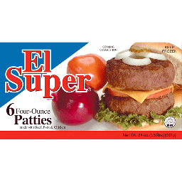 [10184] EL SUPER PATTIES BEEF 24oz    