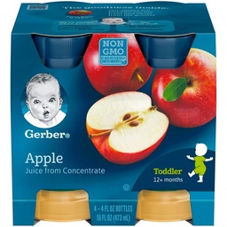 [8680] GERBER APPLE JUICE 4-4oz      