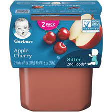 [10602] GERBER APPLES CHERRIES 8oz