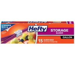 [11808] HEFTY STORAGE 15 SLIDER BAGS  