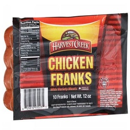 [3763] HOT DOGS CHICKEN FRANKS 12oz  
