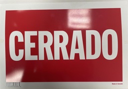 [3100] LETRERO CERRADO               