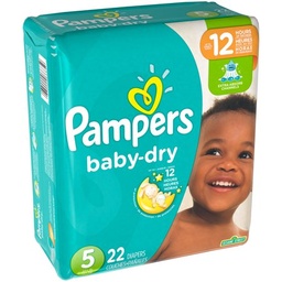 [1548] PAMPERS BABY DRY #5 PQ 22     