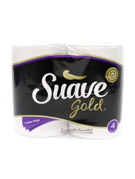 [7134] PAPEL BAÑO SUAVE GOLD PQT 4   