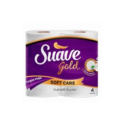 [4941] PAPEL DE BAÑO SUAVE GOLD 4 R  