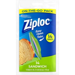 [9846] ZIPLOC SANDWICH 14 BAGS       