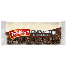 [8017] MRS FRESLEY'S COOKIES & CREME MINI DONUTS 10.5oz
