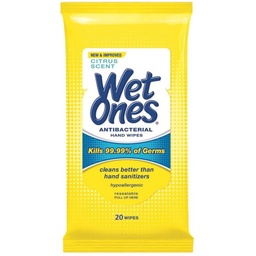 [8875] WET ONES CITRUS SCENT 20 WIPES
