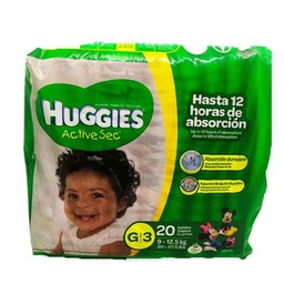 [7566] HUGGIES ACTIVE SEC SIZE 3