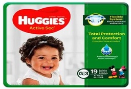 [7578] HUGGIES ACTIVE SIZE 3 PQT 19