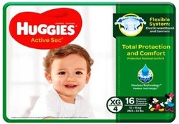 [7572] HUGGIES ACTIVE SEC SIZE 4