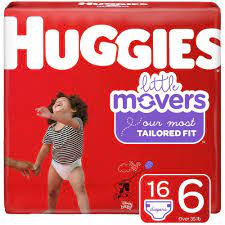 [13818] HUGGIES LITTLE MOVERS SIZE 6 PQT/16