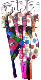 [14301] HAPPY PET COLLAR NYLON NO ADJUSTABLE W/SCARF XSMALL