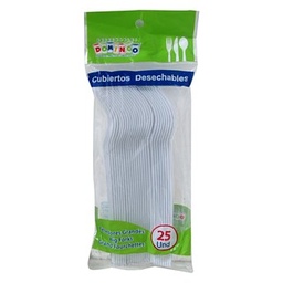 [10200] DOMINGO PLASTIC SPOONS 25un